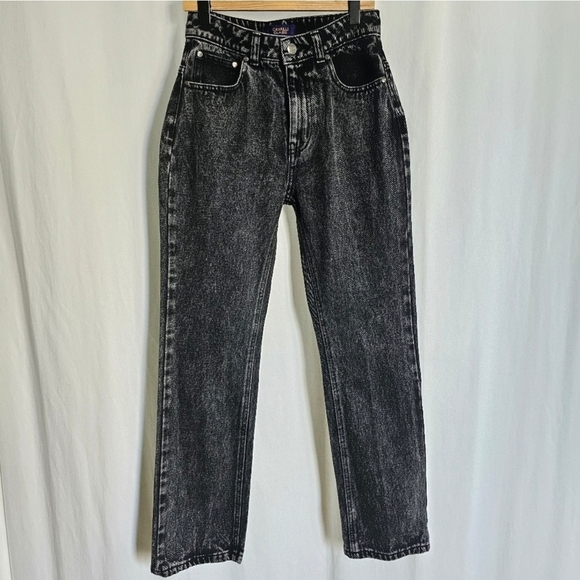 Cavalli Class Black High-Rise Straight Leg Denim Jeans - Picture 15 of 16